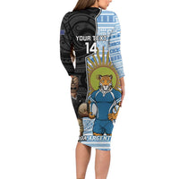 New Zealand Argentina Rugby Custom Long Sleeve Bodycon Dress 2025 Los Pumas All Black Together LT14 - Polynesian Pride