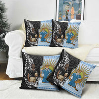 New Zealand Argentina Rugby Pillow Cover 2025 Los Pumas All Black Together LT14 - Polynesian Pride