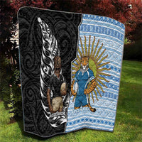 New Zealand Argentina Rugby Quilt 2025 Los Pumas All Black Together LT14 - Polynesian Pride