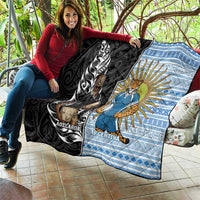 New Zealand Argentina Rugby Quilt 2025 Los Pumas All Black Together LT14 - Polynesian Pride