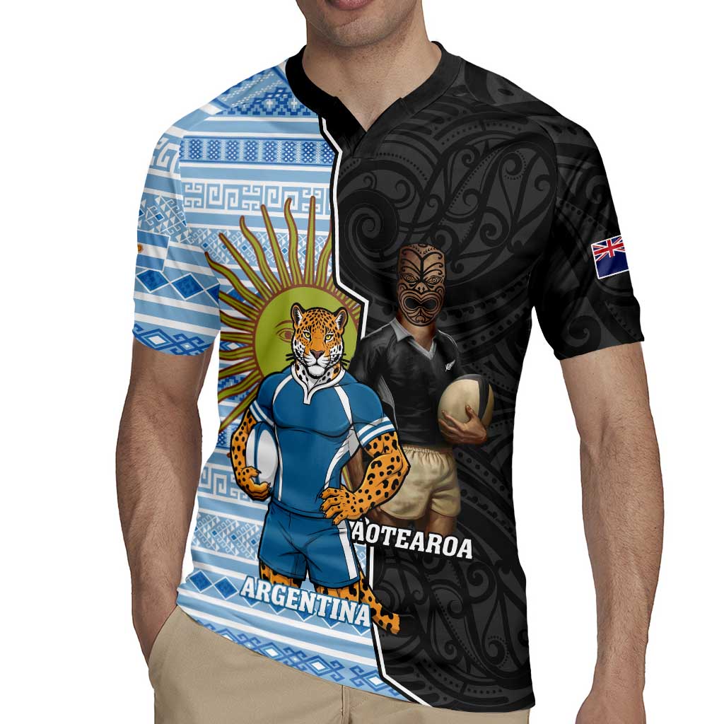 New Zealand Argentina Rugby Custom Rugby Jersey 2025 Los Pumas All Black Together LT14 - Polynesian Pride
