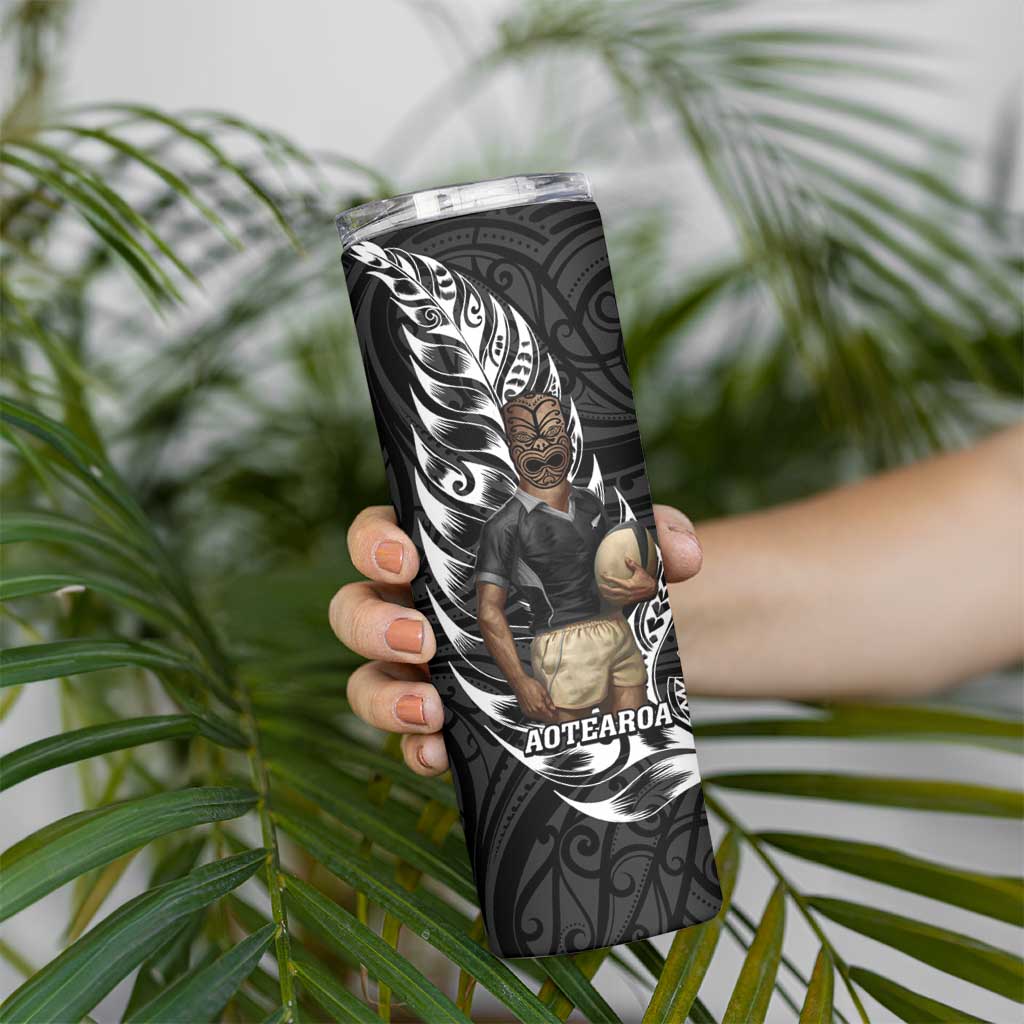 New Zealand Argentina Rugby Skinny Tumbler 2025 Los Pumas All Black Together LT14 - Polynesian Pride