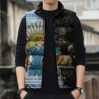 New Zealand Argentina Rugby Custom Sleeveless Puffer Jacket 2025 Los Pumas All Black Together - Polynesian Pride