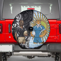 New Zealand Argentina Rugby Spare Tire Cover 2025 Los Pumas All Black Together LT14 - Polynesian Pride