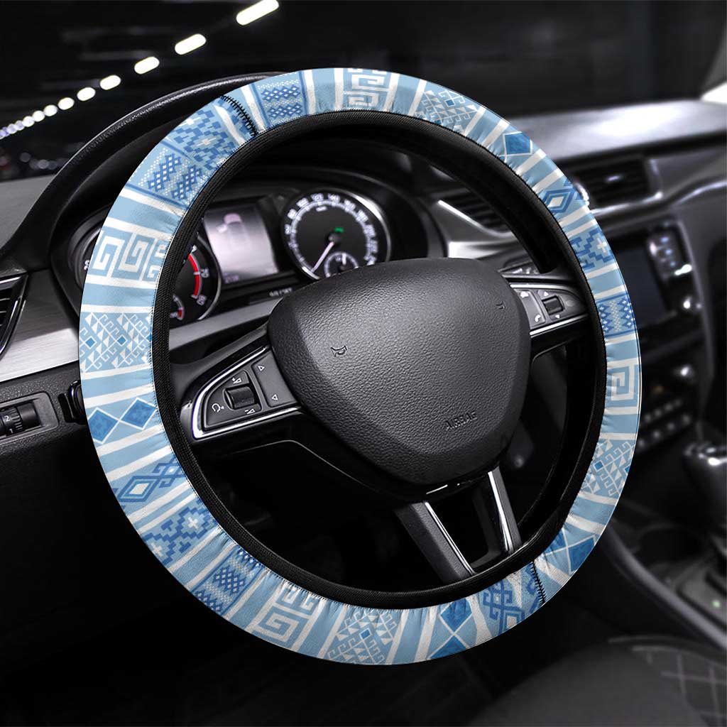 New Zealand Argentina Rugby Steering Wheel Cover 2025 Los Pumas All Black Together LT14 Universal Fit Black - Polynesian Pride