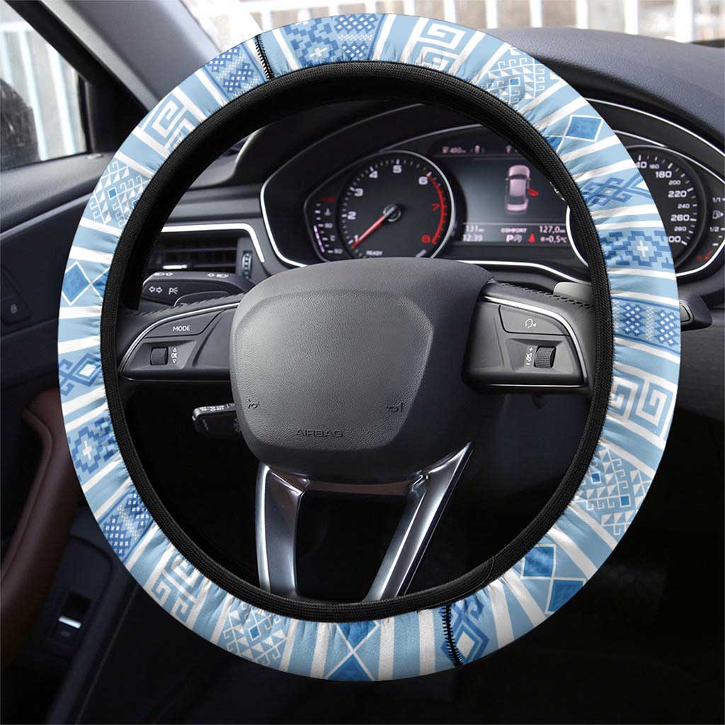 New Zealand Argentina Rugby Steering Wheel Cover 2025 Los Pumas All Black Together LT14 - Polynesian Pride