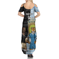 New Zealand Argentina Rugby Custom Summer Maxi Dress 2025 Los Pumas All Black Together LT14 - Polynesian Pride