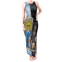 New Zealand Argentina Rugby Custom Tank Maxi Dress 2025 Los Pumas All Black Together LT14 Women Black - Polynesian Pride