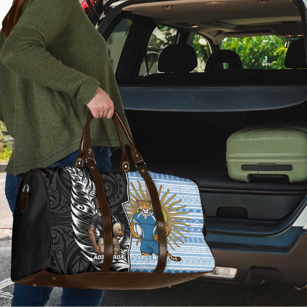 New Zealand Argentina Rugby Travel Bag 2025 Los Pumas All Black Together LT14 - Polynesian Pride