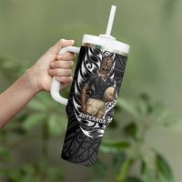 New Zealand Argentina Rugby Tumbler With Handle 2025 Los Pumas All Black Together LT14 - Polynesian Pride
