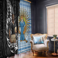 New Zealand Argentina Rugby Window Curtain 2025 Los Pumas All Black Together LT14 - Polynesian Pride