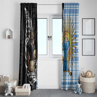 New Zealand Argentina Rugby Window Curtain 2025 Los Pumas All Black Together LT14 - Polynesian Pride