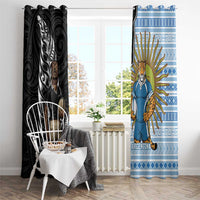 New Zealand Argentina Rugby Window Curtain 2025 Los Pumas All Black Together LT14 - Polynesian Pride