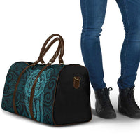 New Zealand Skull Darts Travel Bag Aotearoa Maori Chest Tattoo Stylized Teal LT14 - Polynesian Pride