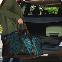New Zealand Skull Darts Travel Bag Aotearoa Maori Chest Tattoo Stylized Teal LT14 - Polynesian Pride