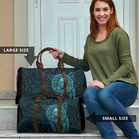 New Zealand Skull Darts Travel Bag Aotearoa Maori Chest Tattoo Stylized Teal LT14 - Polynesian Pride