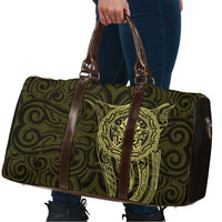 New Zealand Skull Darts Travel Bag Aotearoa Maori Chest Tattoo Stylized Gold LT14 - Polynesian Pride