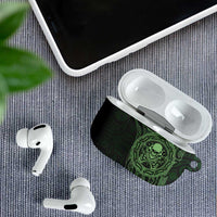 New Zealand Skull Darts AirPods Case Aotearoa Maori Chest Tattoo Stylized Green LT14 - Polynesian Pride