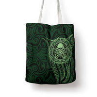 New Zealand Skull Darts Tote Bag Aotearoa Maori Chest Tattoo Stylized Green LT14 - Polynesian Pride