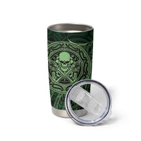 New Zealand Skull Darts Tumbler Cup Aotearoa Maori Chest Tattoo Stylized Green LT14 - Polynesian Pride
