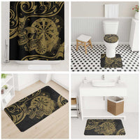 New Zealand Darts Bathroom Set Skull In Dart We Trust Maori Pattern - Polynesian Pride