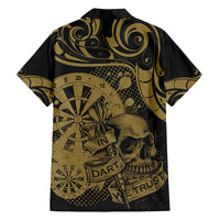 New Zealand Darts Family Matching Off Shoulder Maxi Dress and Hawaiian Shirt Skull In Dart We Trust Maori Pattern LT14 - Polynesian Pride