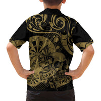 New Zealand Darts Family Matching Tank Maxi Dress and Hawaiian Shirt Skull In Dart We Trust Maori Pattern LT14 - Polynesian Pride