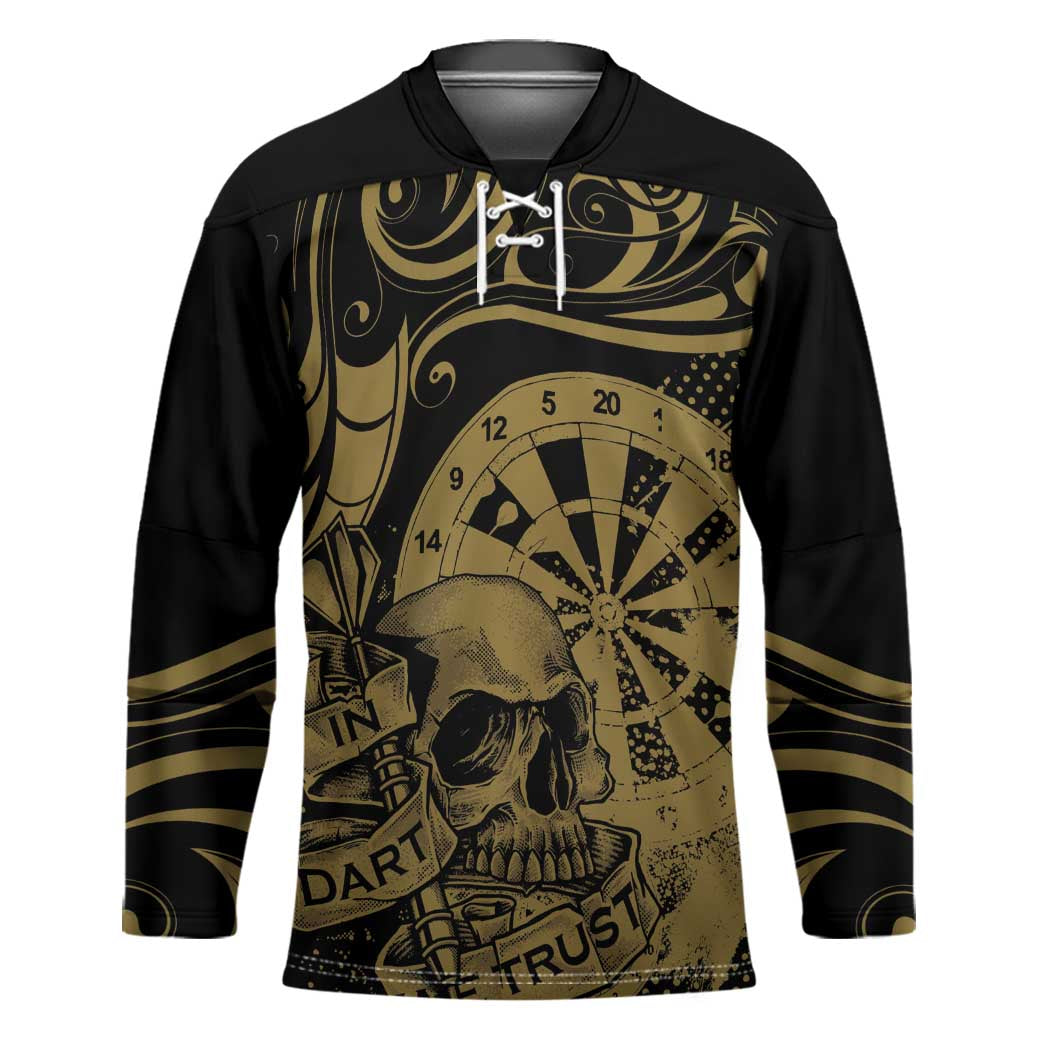 New Zealand Darts Hockey Jersey Skull In Dart We Trust Maori Pattern - Polynesian Pride