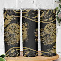 New Zealand Darts Skinny Tumbler Skull In Dart We Trust Maori Pattern LT14 - Polynesian Pride