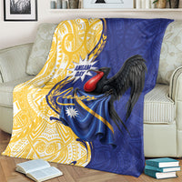 Nauru Angam Day Blanket Naoero Frigatebird With Flag Proud