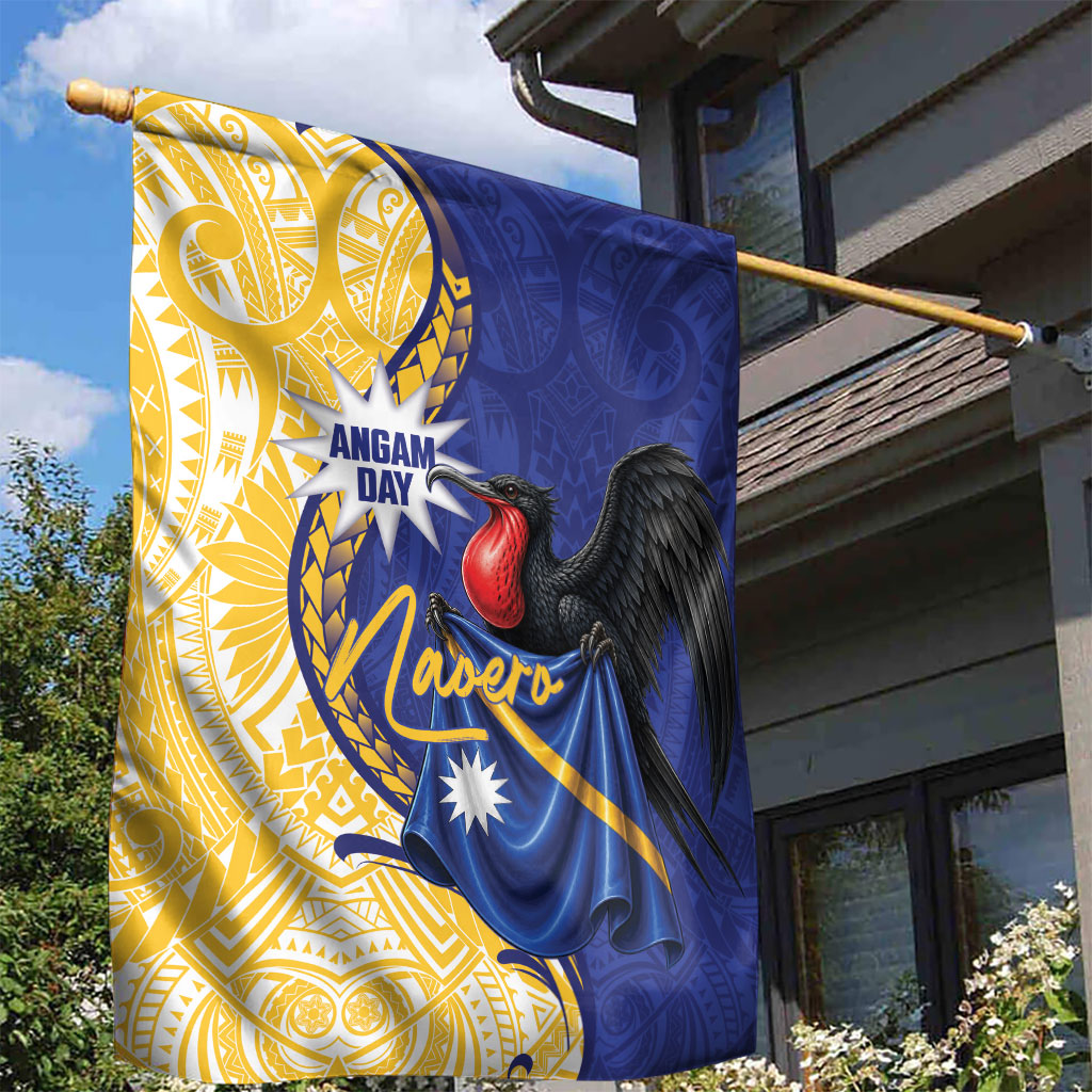 Nauru Angam Day Garden Flag Naoero Frigatebird With Flag Proud