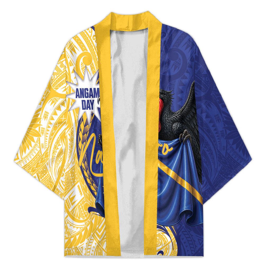 Personalised Nauru Angam Day Kimono Naoero Frigatebird With Flag Proud