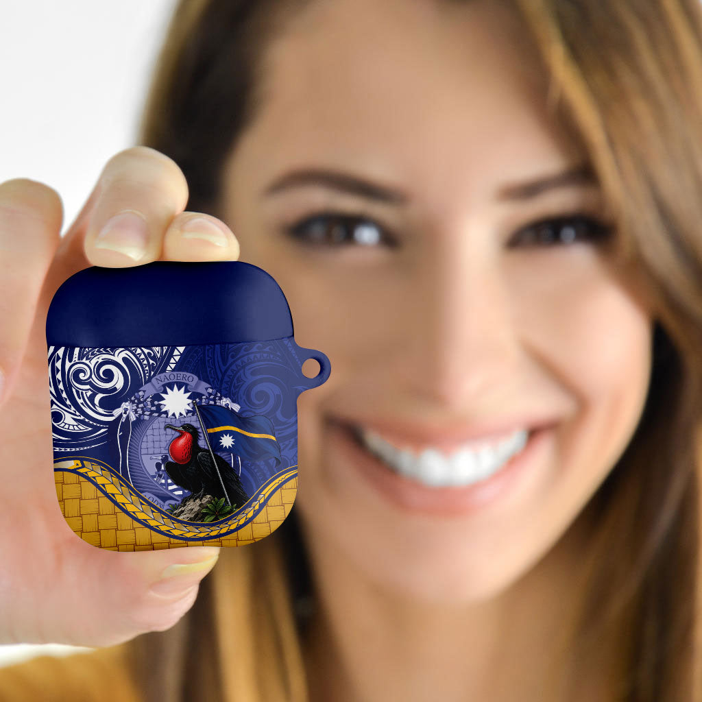 Magnificent Frigatebird Nauru AirPods Case Pandanus Weaving Polynesian Pattern