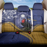 Magnificent Frigatebird Nauru Back Car Seat Cover Pandanus Weaving Polynesian Pattern