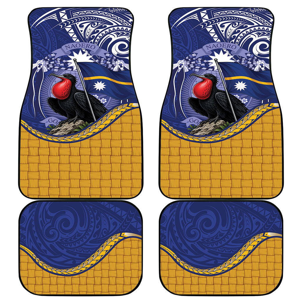 Magnificent Frigatebird Nauru Car Mats Pandanus Weaving Polynesian Pattern