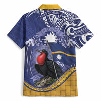 Magnificent Frigatebird Nauru Hawaiian Shirt Pandanus Weaving Polynesian Pattern