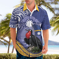 Magnificent Frigatebird Nauru Hawaiian Shirt Pandanus Weaving Polynesian Pattern