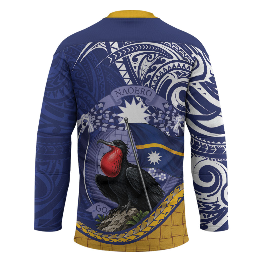 Magnificent Frigatebird Nauru Hockey Jersey Pandanus Weaving Polynesian Pattern