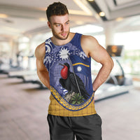 Magnificent Frigatebird Nauru Men Tank Top Pandanus Weaving Polynesian Pattern