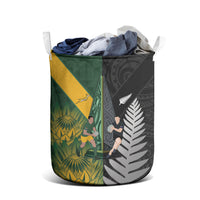 New Zealand and South Africa Rugby Laundry Basket Ultimate Rivalry All Black Springboks