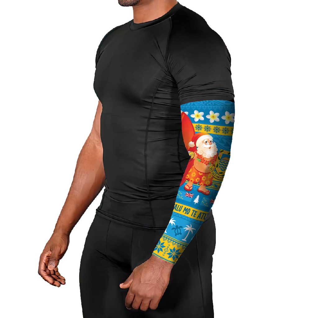 Tuvalu Christmas Arm Sleeves Cute Santa Manuia te Kilisimasi - Polynesian Pride