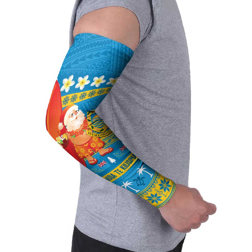 Tuvalu Christmas Arm Sleeves Cute Santa Manuia te Kilisimasi - Polynesian Pride
