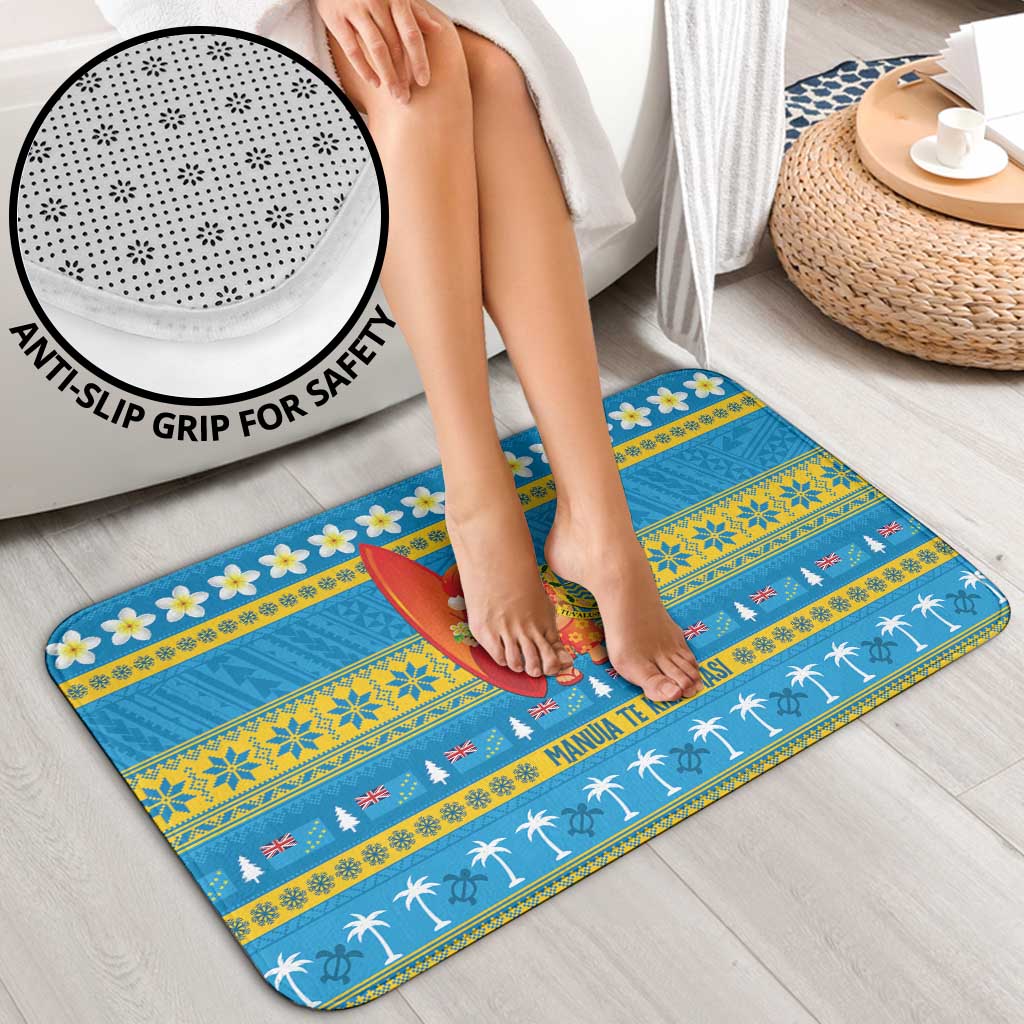 Tuvalu Christmas Bathroom Set Cute Santa Manuia te Kilisimasi - Polynesian Pride