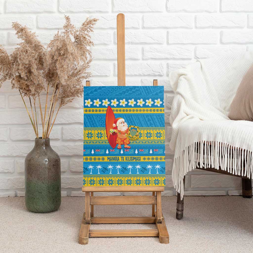 Tuvalu Christmas Canvas Wall Art Cute Santa Manuia te Kilisimasi - Polynesian Pride