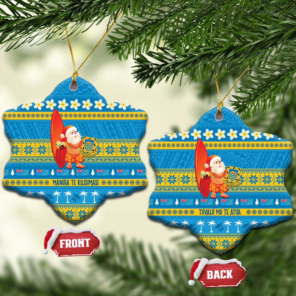 Tuvalu Christmas Ceramic Ornament Cute Santa Manuia te Kilisimasi - Polynesian Pride