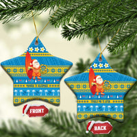 Tuvalu Christmas Ceramic Ornament Cute Santa Manuia te Kilisimasi - Polynesian Pride