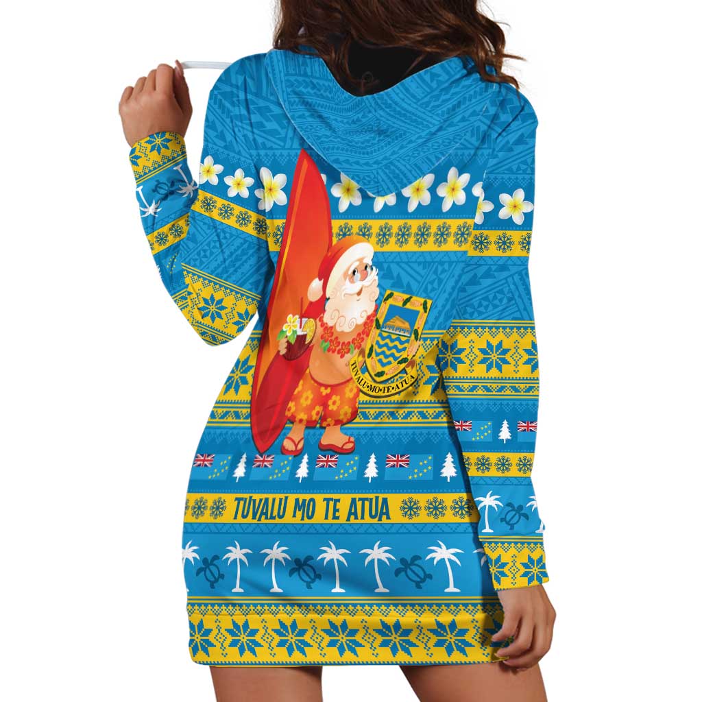 Tuvalu Christmas Hoodie Dress Cute Santa Manuia te Kilisimasi LT14 - Polynesian Pride