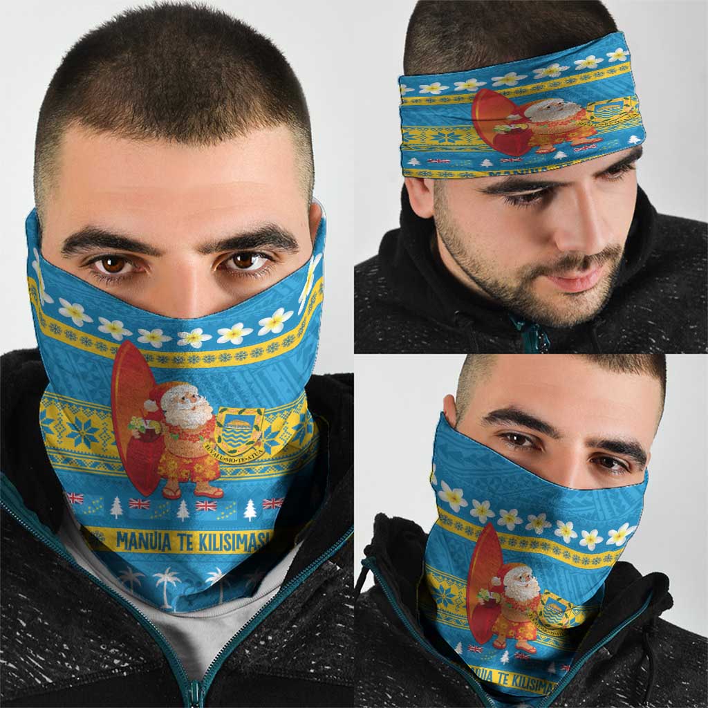 Tuvalu Christmas Neck Gaiter Cute Santa Manuia te Kilisimasi - Polynesian Pride