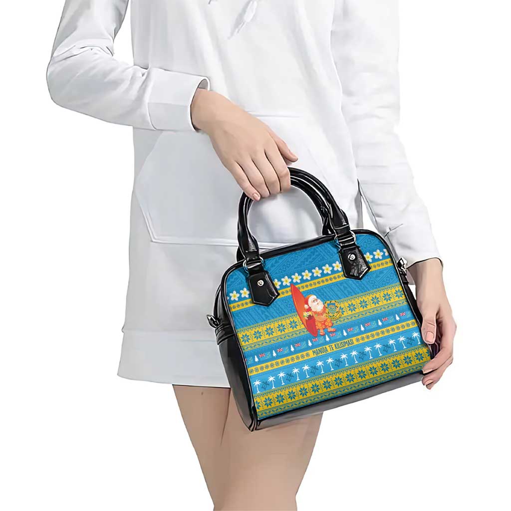 Tuvalu Christmas Shoulder Handbag Cute Santa Manuia te Kilisimasi - Polynesian Pride