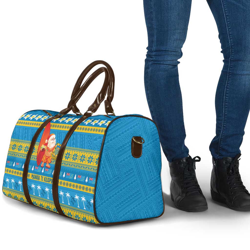Tuvalu Christmas Travel Bag Cute Santa Manuia te Kilisimasi - Polynesian Pride